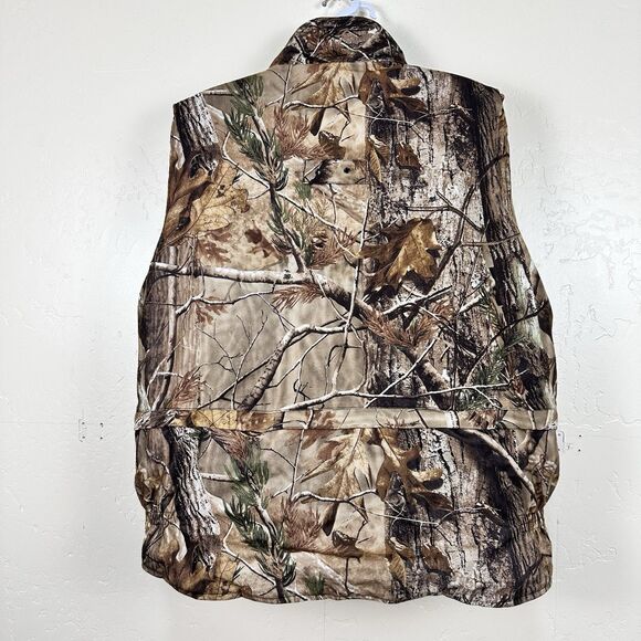 Hunting Vest XXL Cold Weather Gear Quilt Lined Game Pouch Mens Realtree Camo - Picture 2 of 16